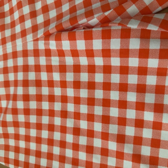 Teezher Orange Gingham Capri Slim Waist Pants NWT - Picture 7 of 11